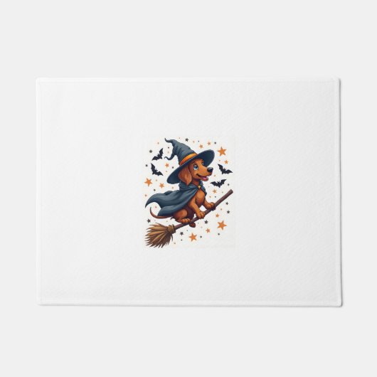 Witchy Dachshund Delight Deurmat (Voorkant)