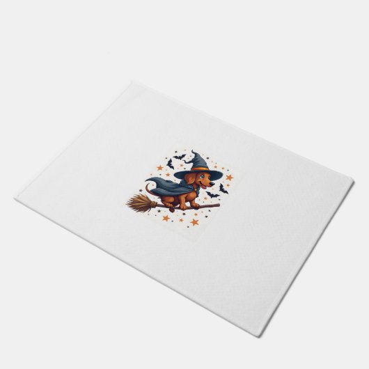 Witchy Dachshund Delight Deurmat (Schuin)