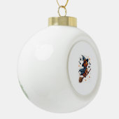 Witchy Dachshund Delight Keramische Bal Ornament (Links)