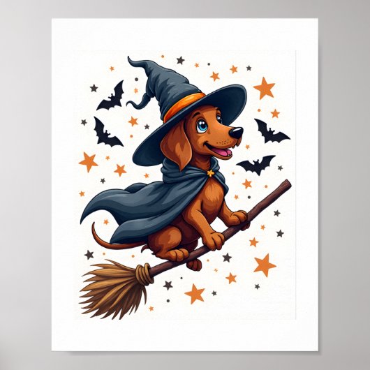 Witchy Dachshund Delight Poster (Voorkant)