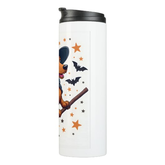 Witchy Dachshund Delight Thermosbeker (Geroteerd rechts)