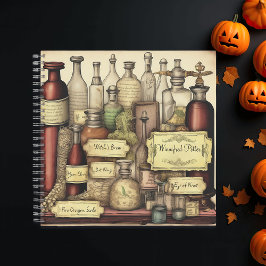 Witchy Dark Academia Potion Flessen, gepersonalise Notitieboek