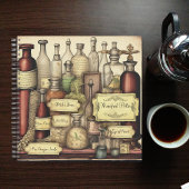 Witchy Dark Academia Potion Flessen, gepersonalise Notitieboek