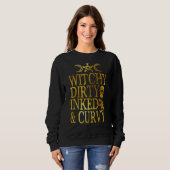 Witchy Dirty Inked & Curvy Gold Trui (Voorkant volledig)