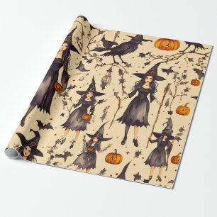 Witchy Elegance:  Gotisch Halloween Cadeaupapier