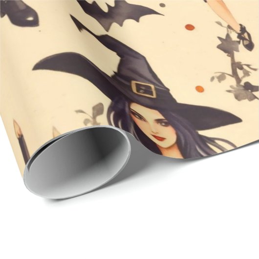 Witchy Elegance:  Gotisch Halloween Cadeaupapier (Rol Hoek)