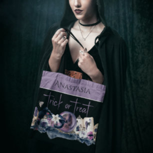 Witchy Elegance Herbruikbare Halloween Tote Bag