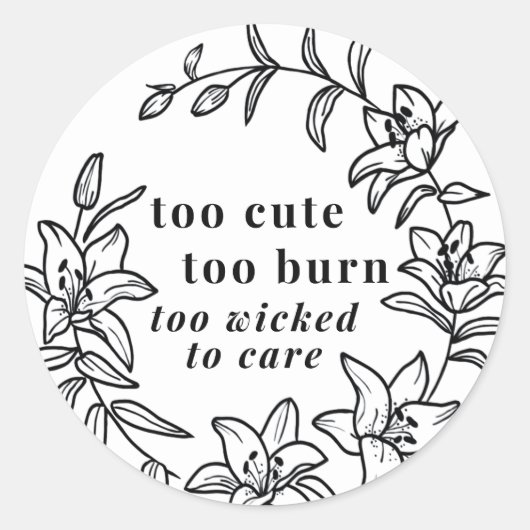 Witchy en Schattigee Lily Border Sticker (Voorkant)