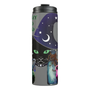 Witchy en Wild - Halloween Black Cat en drankjes Thermosbeker