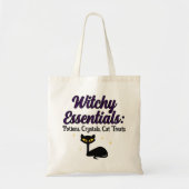 Witchy Essentials voor Black Cat Tote Bag (Voorkant)