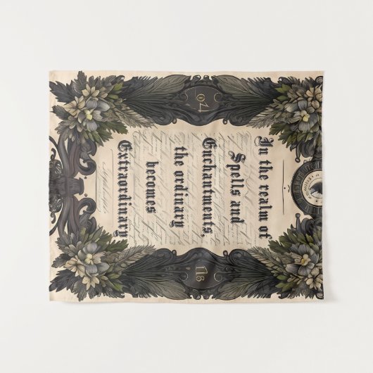 Witchy esthetische slaapkamer wandkleed (Voorkant (horizontaal))