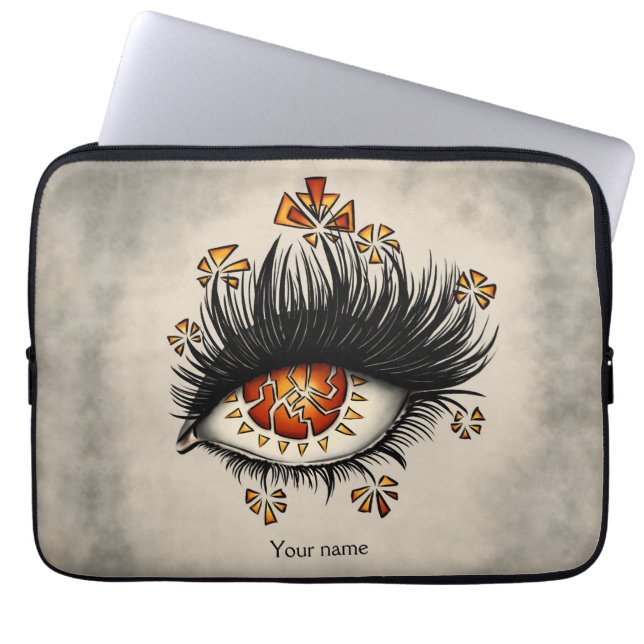 Witchy Eye Gothic Horror Art Laptop Sleeve (Voorkant)