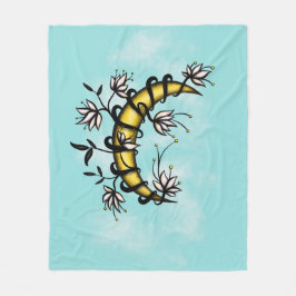 Witchy Floral Moon Fleece Deken