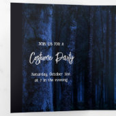 Witchy Forest Halloween Party Drieluik Uitnodiging (Binnenzijde eerst)