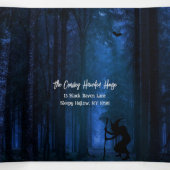 Witchy Forest Halloween Party Drieluik Uitnodiging (Binnenkant midden)