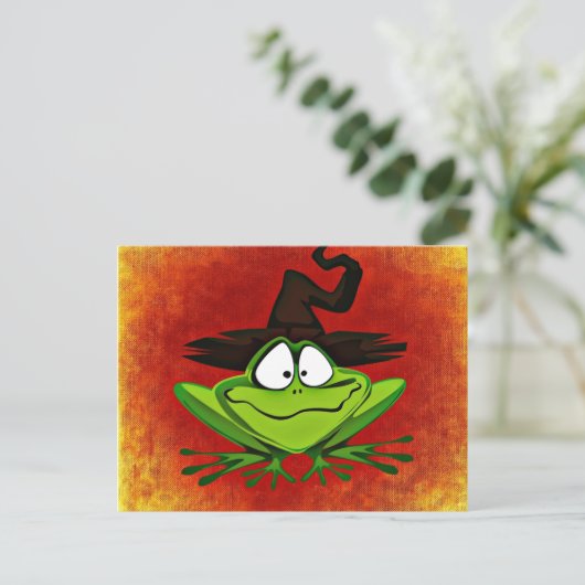Witchy Frog Briefkaart (Staand voorkant)
