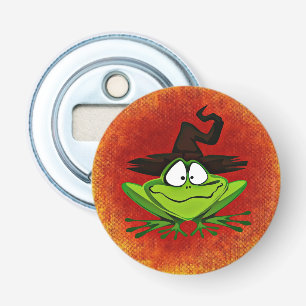 Witchy Frog Button Flesopener