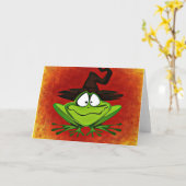 Witchy Frog Kaart (Gele Bloem)