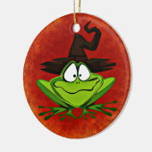 Witchy Frog Ornament Round (Links)