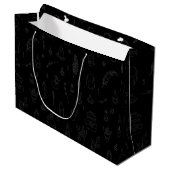 Witchy Gift Bag met mooie doodle-versiering Groot Cadeauzakje (Voorkant Gekanteld)