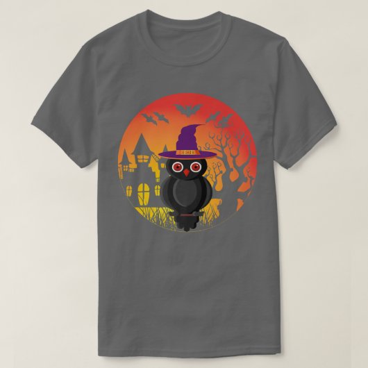 Witchy Gifts Halloween Owl Haunted Mansion Witchcr T-shirt (Design voorkant)