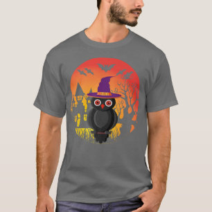 Witchy Gifts Halloween Owl Haunted Mansion Witchcr T-shirt