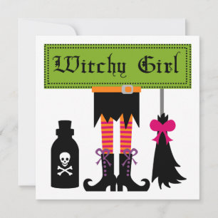 Witchy Girl Halloween T-shirts en cadeautjes Kaart
