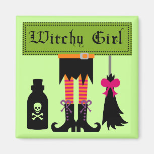 Witchy Girl Halloween T-shirts en cadeautjes Magneet