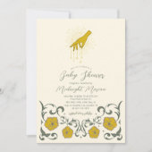 Witchy Gothic Baby shower Invitation Kaart (Voorkant)