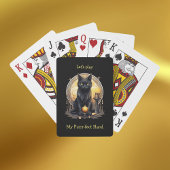 Witchy Gothic Black Cat Pokerkaarten