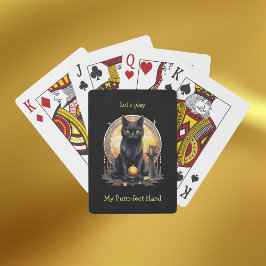 Witchy Gothic Black Cat Pokerkaarten