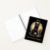 Witchy Gothic Black Cat Schetsboek Notitieboek (Binnen)