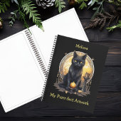 Witchy Gothic Black Cat Schetsboek Notitieboek