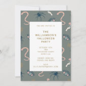 Witchy Gothic Gray Apothecary Halloween Party Kaart (Voorkant)