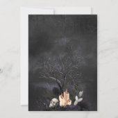 Witchy Gothic Halloween Baby shower Kaart (Achterkant)