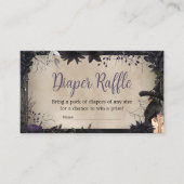 Witchy Gothic Halloween Baby shower Luier Raffle Informatiekaartje (Voorkant)