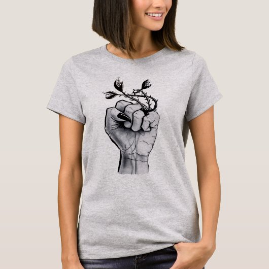 Witchy Gothic Macabre Weird Hand Halloween T-shirt (Voorkant)