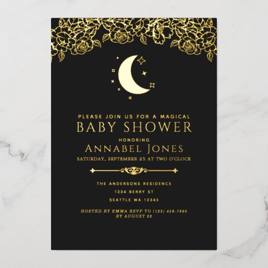 Witchy Gothic Tarot Kaart Baby shower (Voorkant)