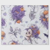 Witchy  gothic traditioneel halloween cadeaupapier (Vlak)