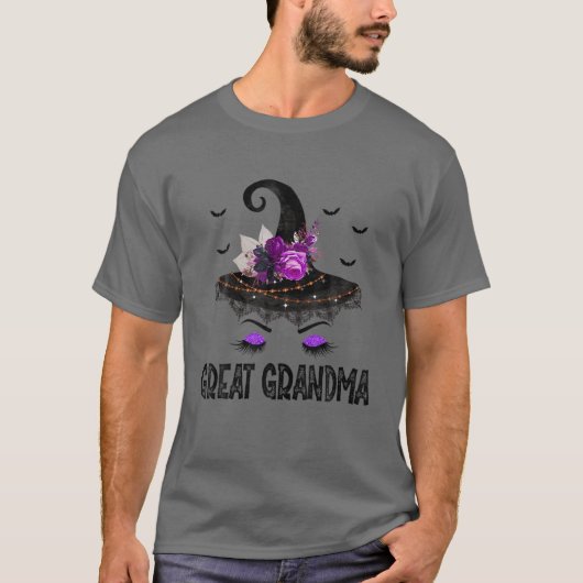 Witchy Great Grandma, Halloween Witches Pet Gift F T-shirt (Voorkant)