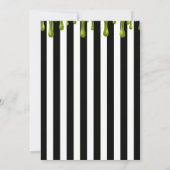 Witchy Green Oranje Black Legs Halloween Party Kaart (Achterkant)