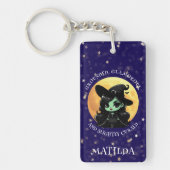 Witchy Green Vibes Personalized Name Sleutelhanger (Voorkant)