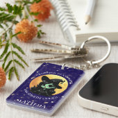 Witchy Green Vibes Personalized Name Sleutelhanger (Voorkant Rechts)