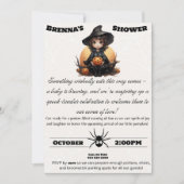 Witchy Halloween baby shower uitnodiging (Voorkant)
