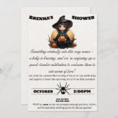 Witchy Halloween baby shower uitnodiging (Voorkant / Achterkant)