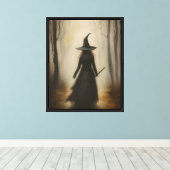 Witchy Halloween Canvas Afdruk (Insitu (Houten vloer))