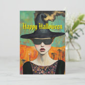 Witchy Halloween Card Feestdagenkaart (Staand voorkant)