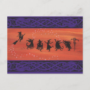 Witchy Halloween Celebration. Briefkaart