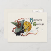 Witchy Halloween Greetings Briefkaart (Voorkant / Achterkant)