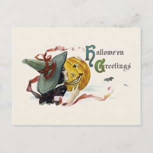 Witchy Halloween Greetings Briefkaart